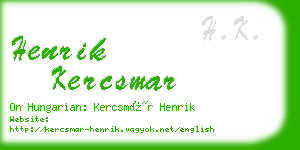 henrik kercsmar business card